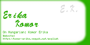 erika komor business card